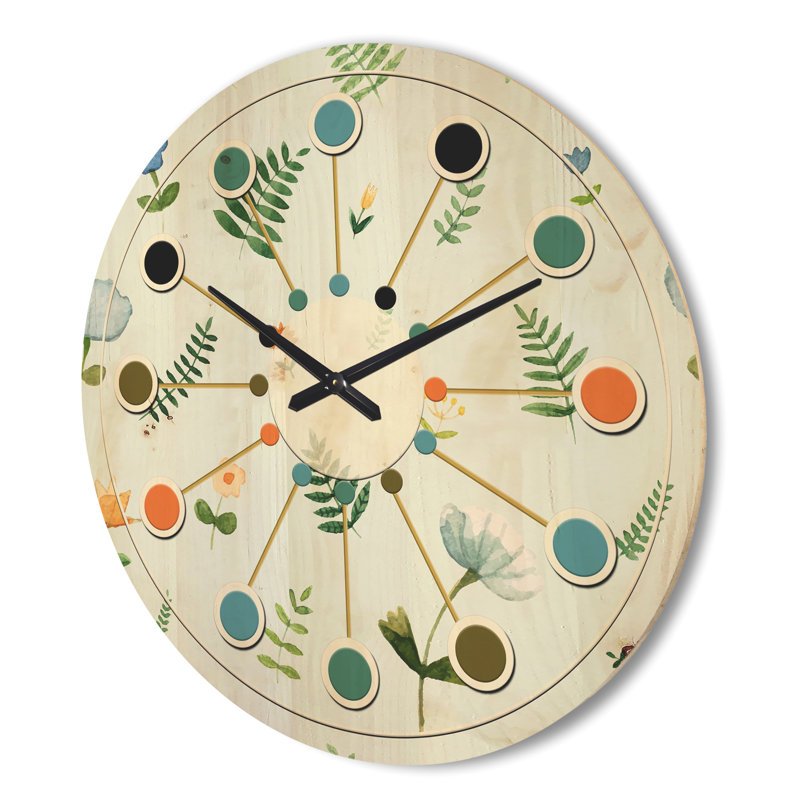 Horloge murale rétro Mid-Century, Très grand