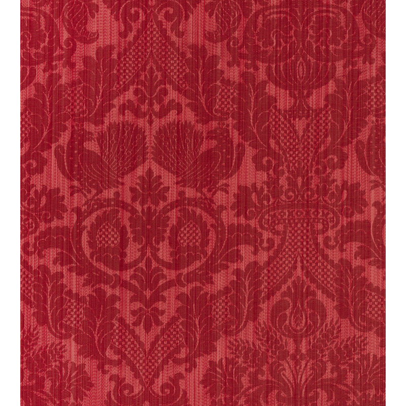 Mélange de lin damassé brun clair Damas, Rouge