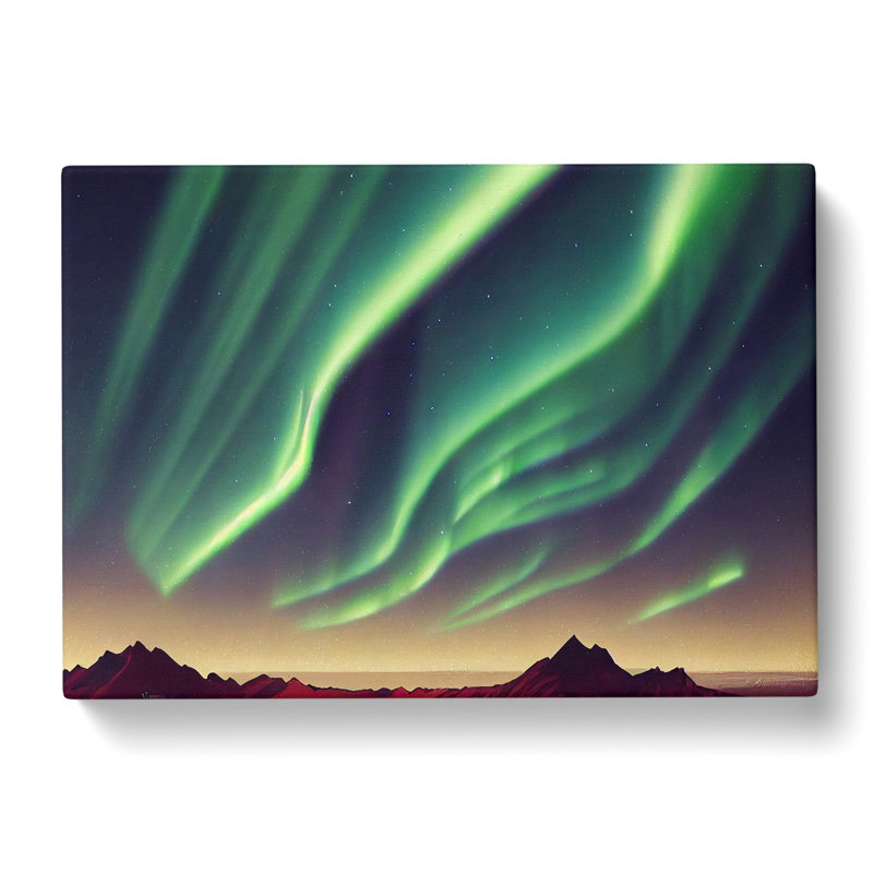 Expressive Aurora Borealis - Wrapped Canvas, 40cm H x 60cm W x 3cm D