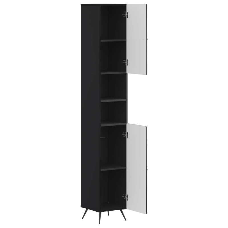 Linen Cabinet, Black