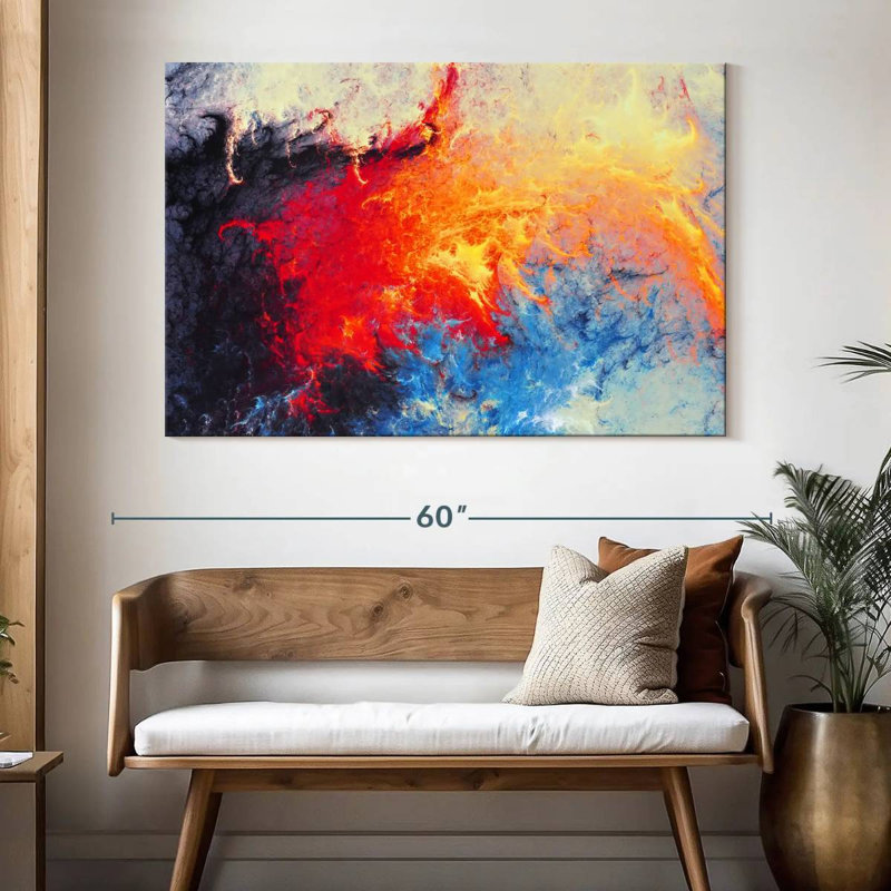 Avery, flamme de glace abstraite, H 34 po x l 51 po