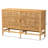 Wroblewski 2-Door Rattan and Mahogany Wood Accent Cabinet