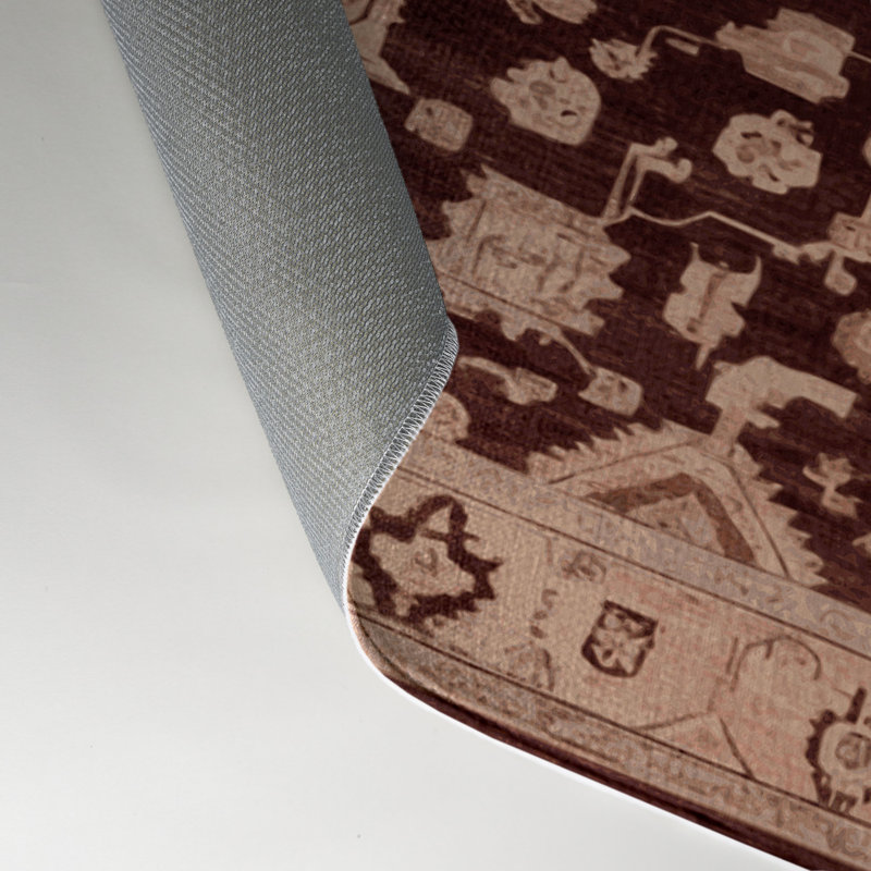 Tapis intérieur et extérieur brun Overdyed, Rectangle 9 pi x 12 pi