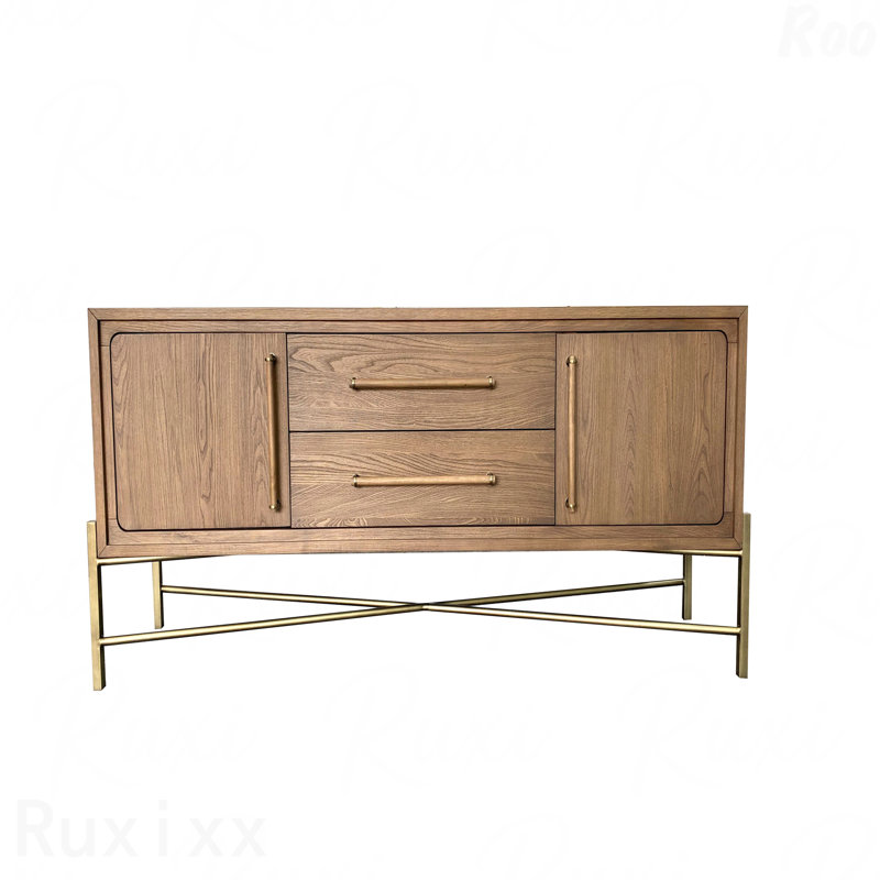 Metal Base Latte Sideboard