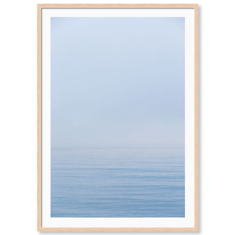 Dreamy Blues Print by Carly Tabak, 26" W x 36" H, Natural Wood