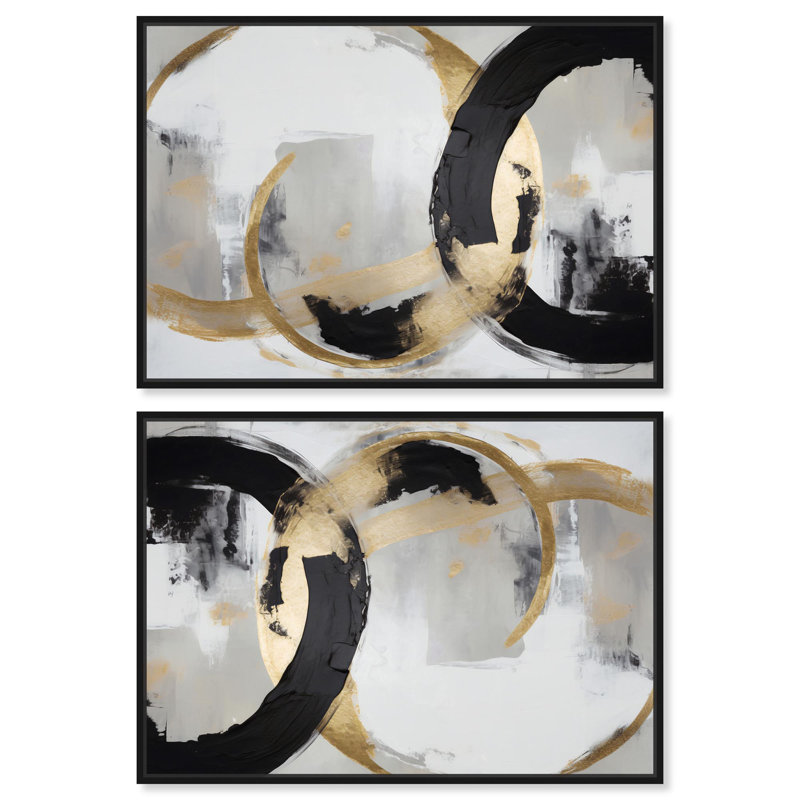 «Autre Dimension», toile par Art Remedy, H 25 po x l 37 po, Cadre flottant noir