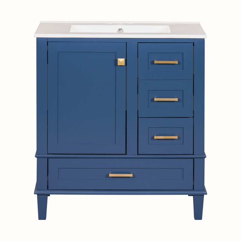 Bathroom Vanity with Sink, Bleu