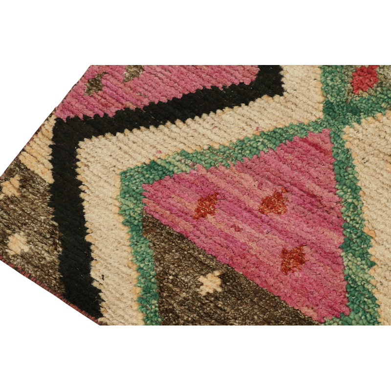 Rug & Kilim’S Moroccan Runner In Multicolor Tribal Geometric Pattern, Runner 2'6" x 8'