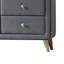 Commode en tissu gris clair Valda (Commode)