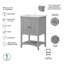 Ensemble de meuble-lavabo simple avec miroir 