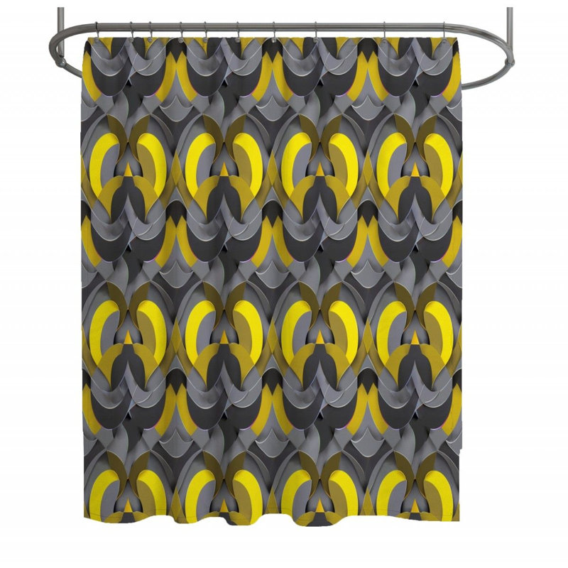 Enbal Abstract Shower Curtain, 83"H x 70"W