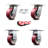 4 Piece Polyurethane on Aluminum Caster Set
