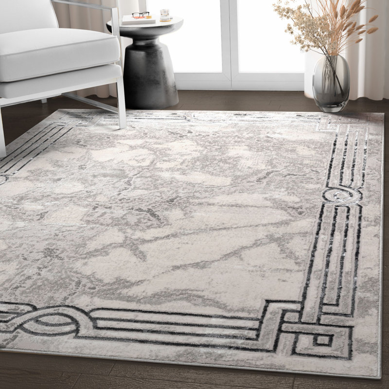 Tapis gris Fairmont Well Fairmont, Rectangle 5 pi 3 po x 7 pi 3 po