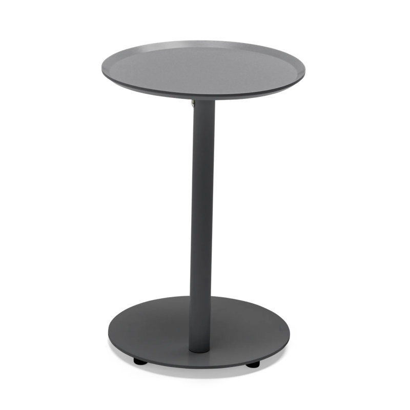 Terra Outdoor Circular Side Table, Charcoal