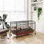 Cage pour petits animaux de 48 po, clapier à lapins ou maison pour furet avec mangeoire Pawhut, roulettes, plateforme, rampe