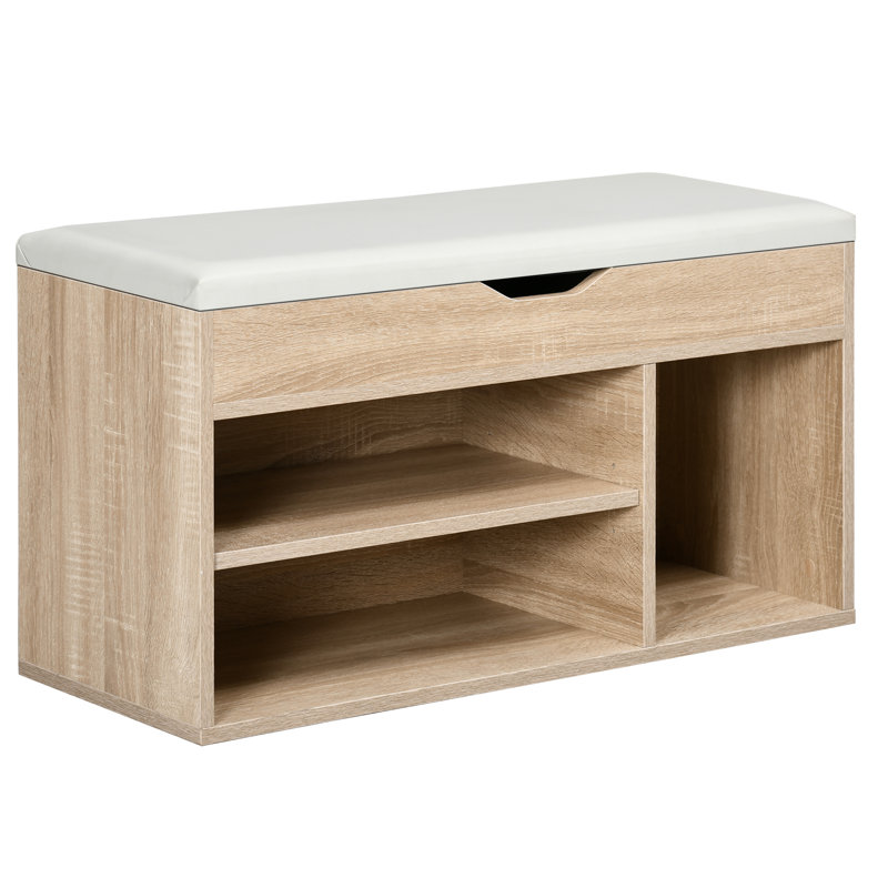 Kia Faux Leather Upholstered Storage Bench, Oak