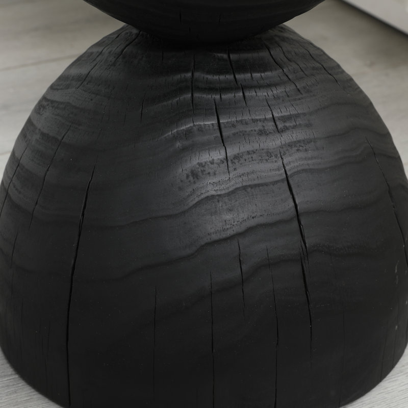 Table d'appoint ronde contemporaine en bois