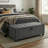 Storage Chest Bench With Legs, Storage Ottoman, End Of Bed Bench With Safety Hinges, Linen-Look Fabric, Gray-621755490