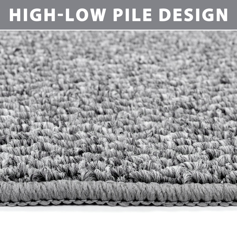 Tapis de cuisine neutre antidérapant (ensemble de 3), Gris