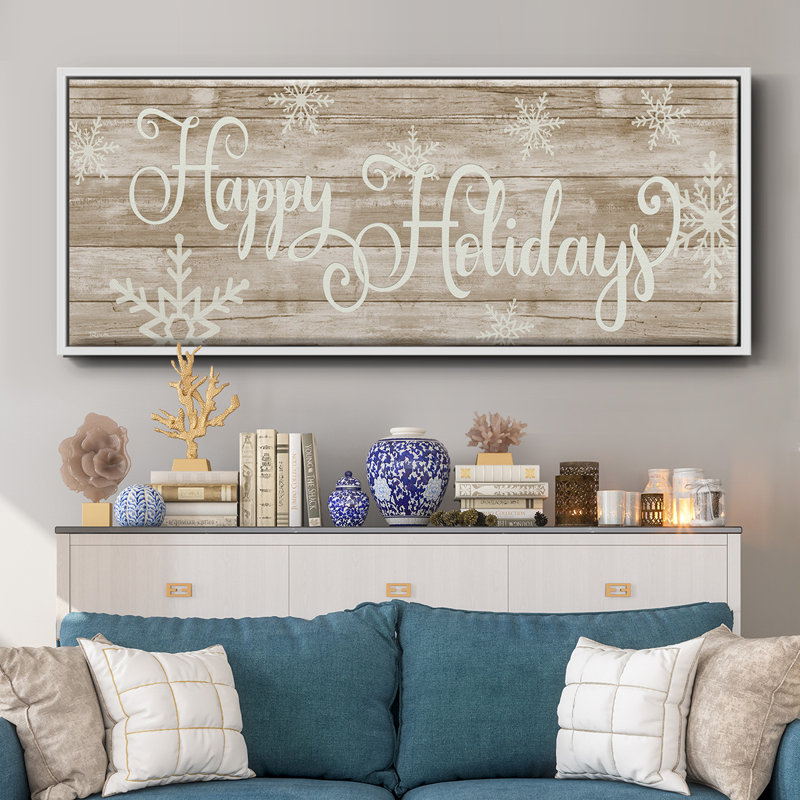 Happy Holidays- Framed Canvas