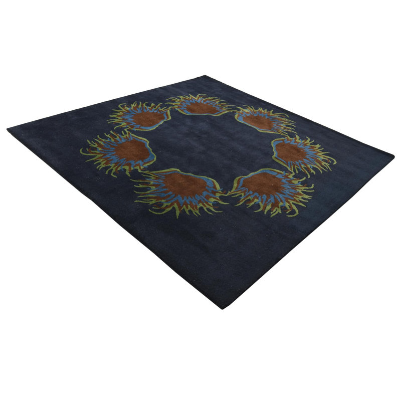Square Otto Navy Blue Rug