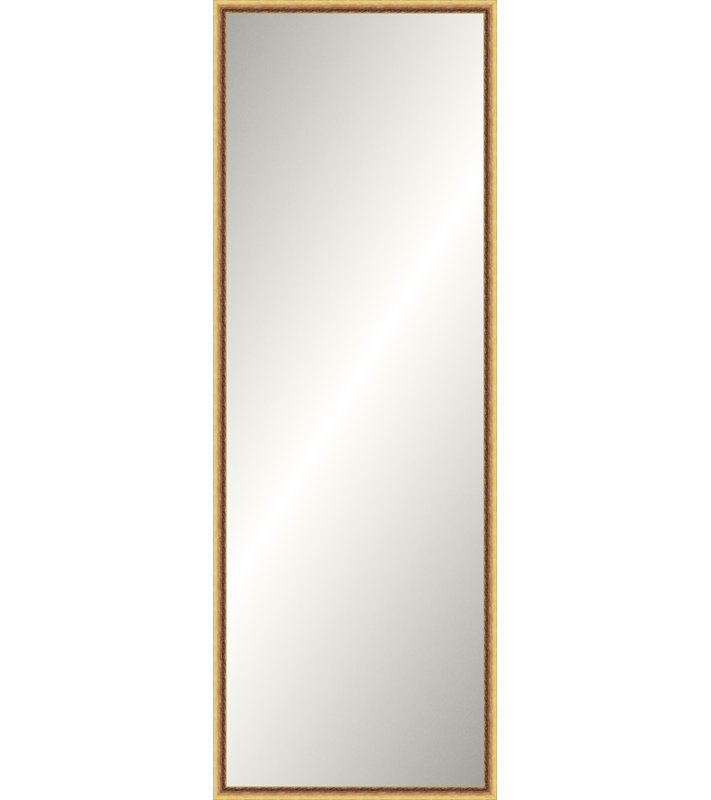 Distressed Gold Old World Mirror, Slim Leaner