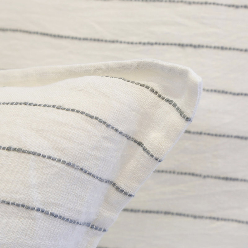 Housse de couette Blake, Grand lit, Crème / gris