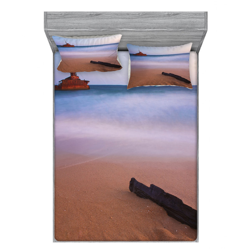 Microfiber Sheet Set, Queen Sheet Set with Fitted Sheet