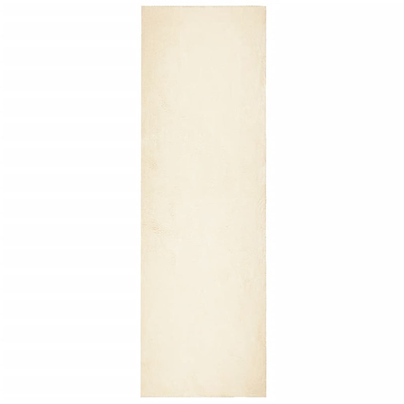 Rug "HUARTE" Short Pile Soft and Washable Cream, Runner 80 x 250cm