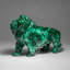 Genuine Polished Malachite Lion Carving (5.2 Lbs)