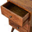 Table de chevet 4 tiroirs multi châtaignier