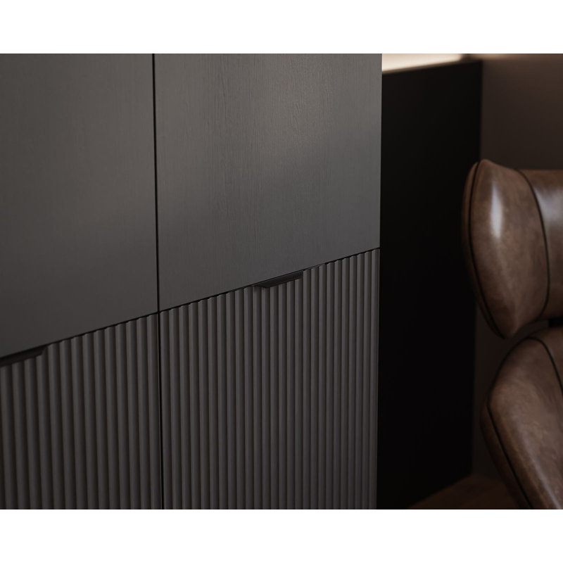 Manufactured Wood Wardrobe, Black Graphite