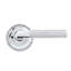 Bravura 846-0 Knurled Privacy Lever on Traditional Round Rose in Polished Chrome