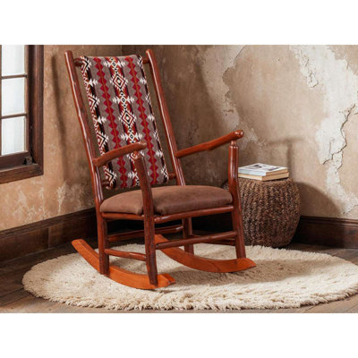  Chaise berçante Hickory Log - tissu de qualité supérieure