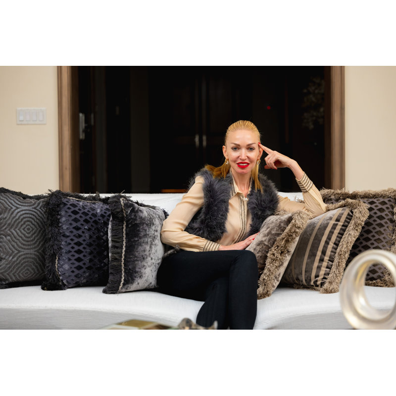 Pewter Posh Throw Pillow