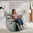  Faux Leather Nursery Rocker Recliner ,swivel Recliners For Small Spaces, Living Room Recliner With Overstuffed Arm And Back-Green-1540192588