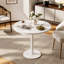 Table bistro ronde de 31,5 pouces avec plateau en faux marbre et plateau en métal robuste, facile à assembler, diamètre de la structure en métal robuste-1434216830