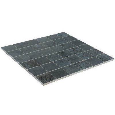 Angela Harris Alloy 2" x 2" Porcelain Metal Look Mosaic Wall & Floor Tile Tile ( 0.92 sq. ft. / box )