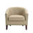 Edvardas Upholstered 29.11 Wide Beige Faux Leather Tufted Barrel Club Chair with Nailhead Trim-594334082