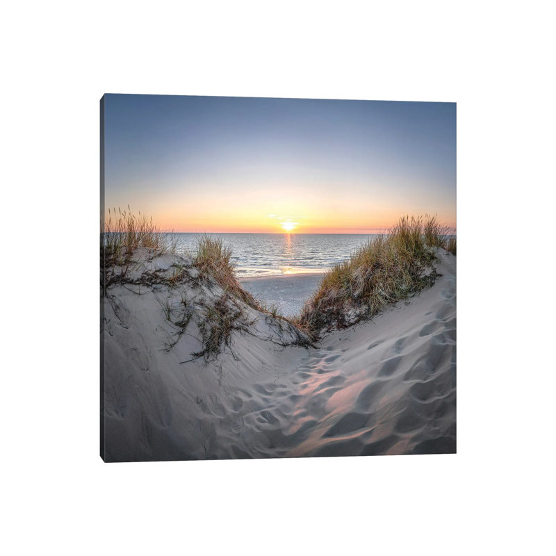 Dune Landscape At Sunset, North Sea Coast 1 Piece Wrapped Canvas Wall Art, 66.04 cm H x 66.04 cm W x 3.175 cm D