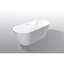 Baignoire autoportante 59 po en acrylique, baignoire autoportante, acrylique blanc brillant, bonde chromée Toe-Tap, certification Cupc