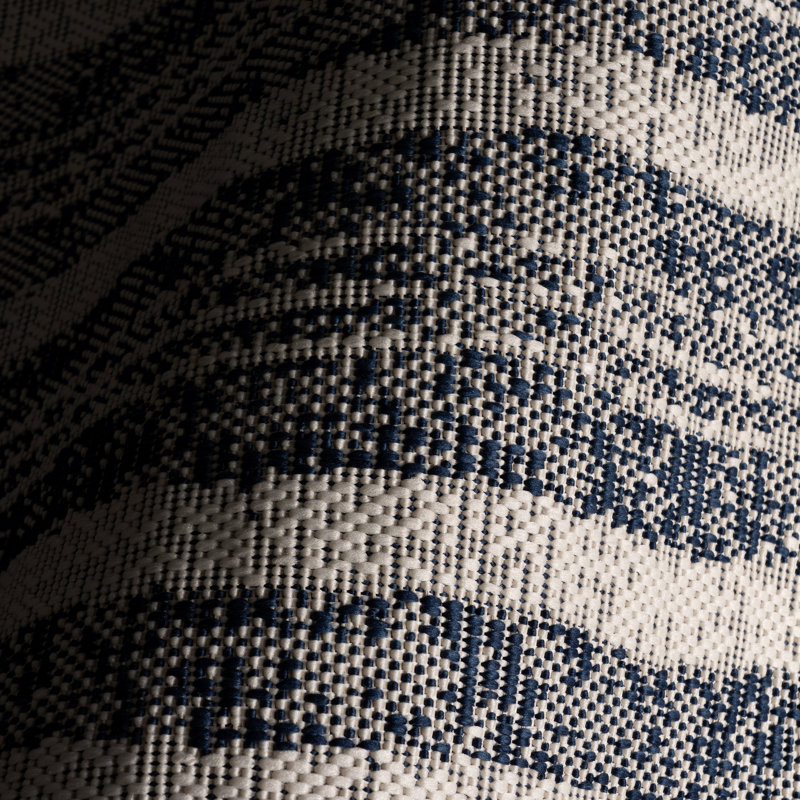  Tapis bohémien intérieur / extérieur Venira, Bleu très foncé, Rectangulaire 4 pi x 6 pi
