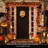 17" 13" Lanterns Decorative Outdoor & Indoor, Set of 2 Modern Metal Black Lantern with Flameless LED Candles, Halloween & Christmas Decorative Lanterns for Home, Mantle, Patio, Porch, Garden, Floor-1862277662