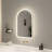32 Inch Arch LED Front and Backlit Wall Mirror in Satin Gold-1347360995-1347360992