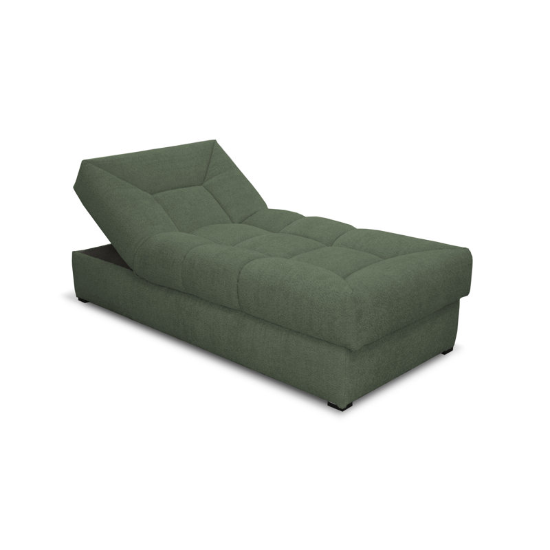 Upholstered Chaise Lounge, Green