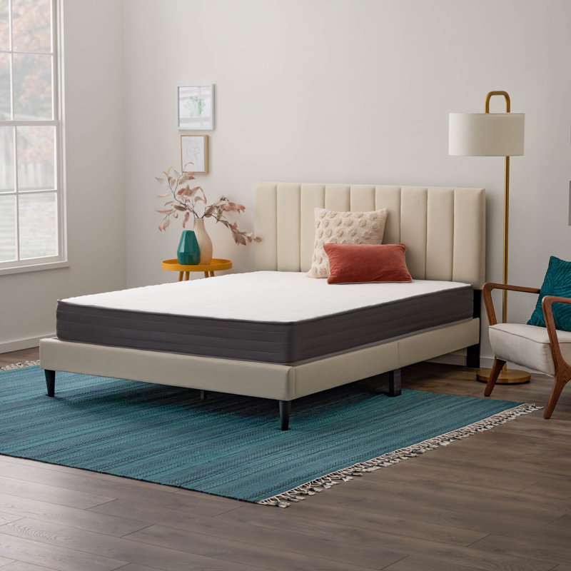Linenspa Essentials 8 po Matelas hybride ferme en mousse viscoélastique imprégnée de gel, Très grand l 76 po x L 80 po
