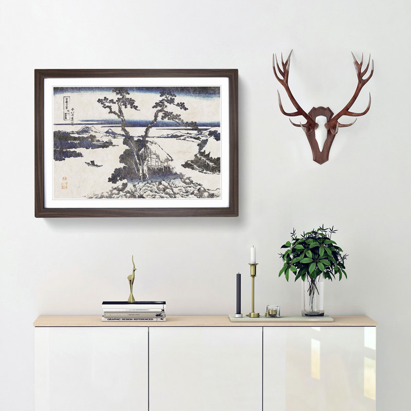 The Lake Suwa in Shinano Province by Katsushika Hokusai - Picture Frame Painting Print, 27cm H x 36cm W x 2cm D