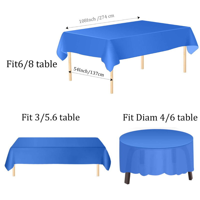 Ebrahim Tablecloth, 137cm W x 274cm L, Royal Blue