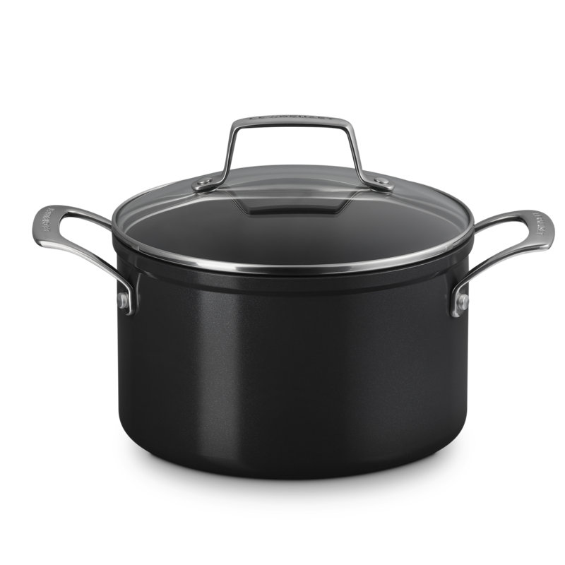 Le Creuset Essential Non-Stick Ceramic Stockpot With Glass Lid 4 Qt.