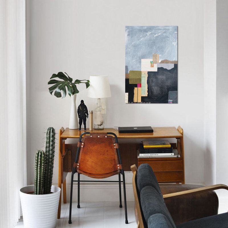 «Block Abstract I», impression sur toile, H 12 po x l 8 po x P 0,75 po, Toile tendue, Pas de tapis